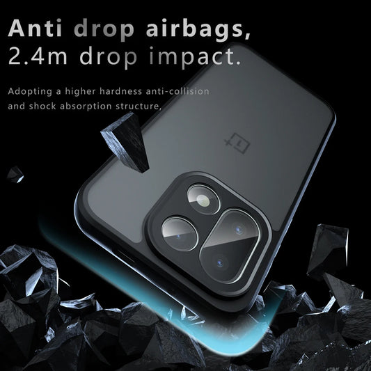 For OnePlus 15 Airbag Super Protection Soft Clear Matte Back Cover For OnePlus 15 5G Phone Case