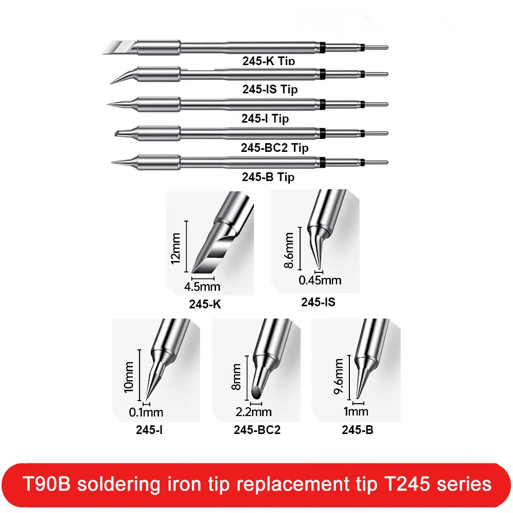 ALlENTEK T90 Soldering Iron PD3.1 140W Adjustable Temperature 80-450°C Precision Welding Solder Kit with T245 and T210 Welding T
