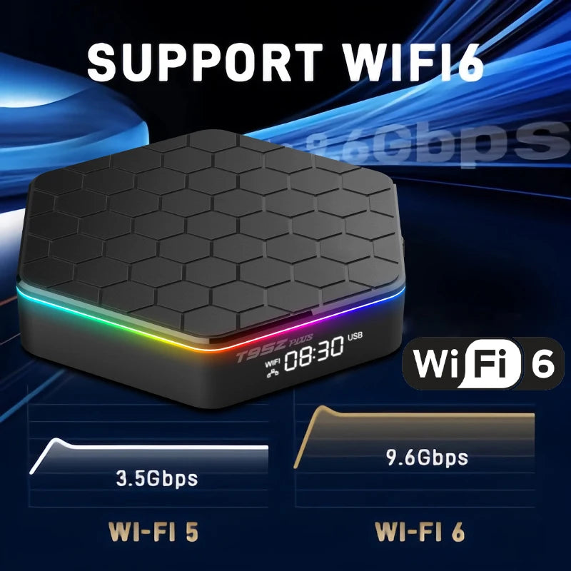 T95Z plus Android 12 Smart TV Box 8K Allwinner H618 BT5.0 WiFi 6 Stream Media Player Multi 16GB/32GB/64GB/128GB ROM Set Top Box