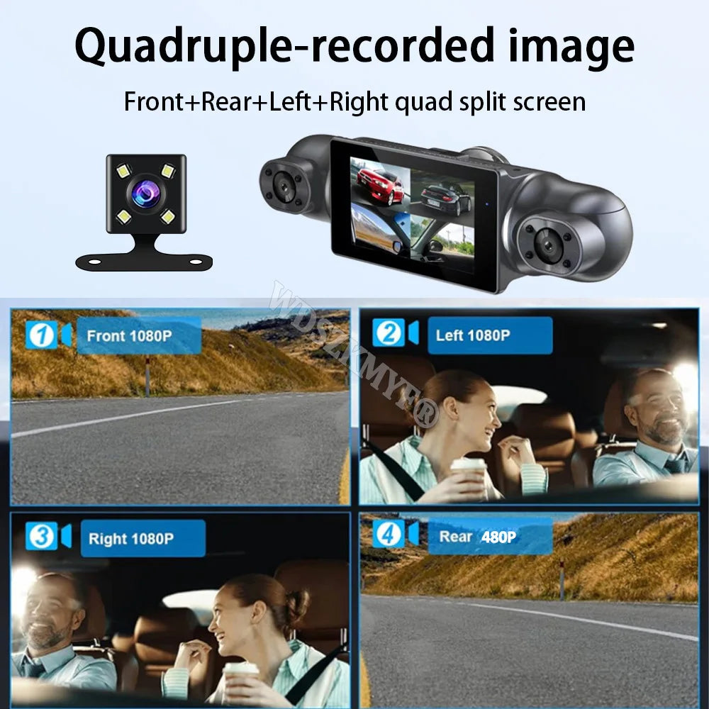 360 Degree 4Channel Car Dvr WIFI Video Recorder 1080P dashcam 24h Parking Monitor Rear View Camera Night Vision car recorder