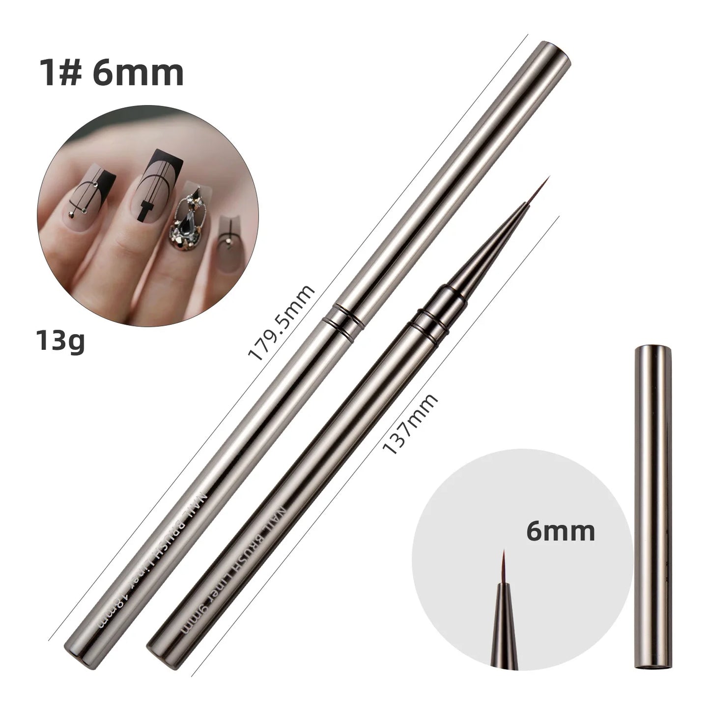 1/2pcs Professionnel Brushes Tools Nail Glue Phototherapy Pen UV Gel Brush Pen Acrylic Nail Art Painting Drawing Brush Manicure