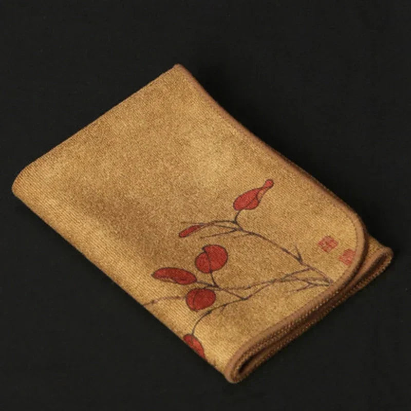 Painted Tea Towel Absorbent Rag Thickened Table Cleaning Tea Cloth Cotton Household Kitchen Cleaning Cloth Dish Cleaning Towels