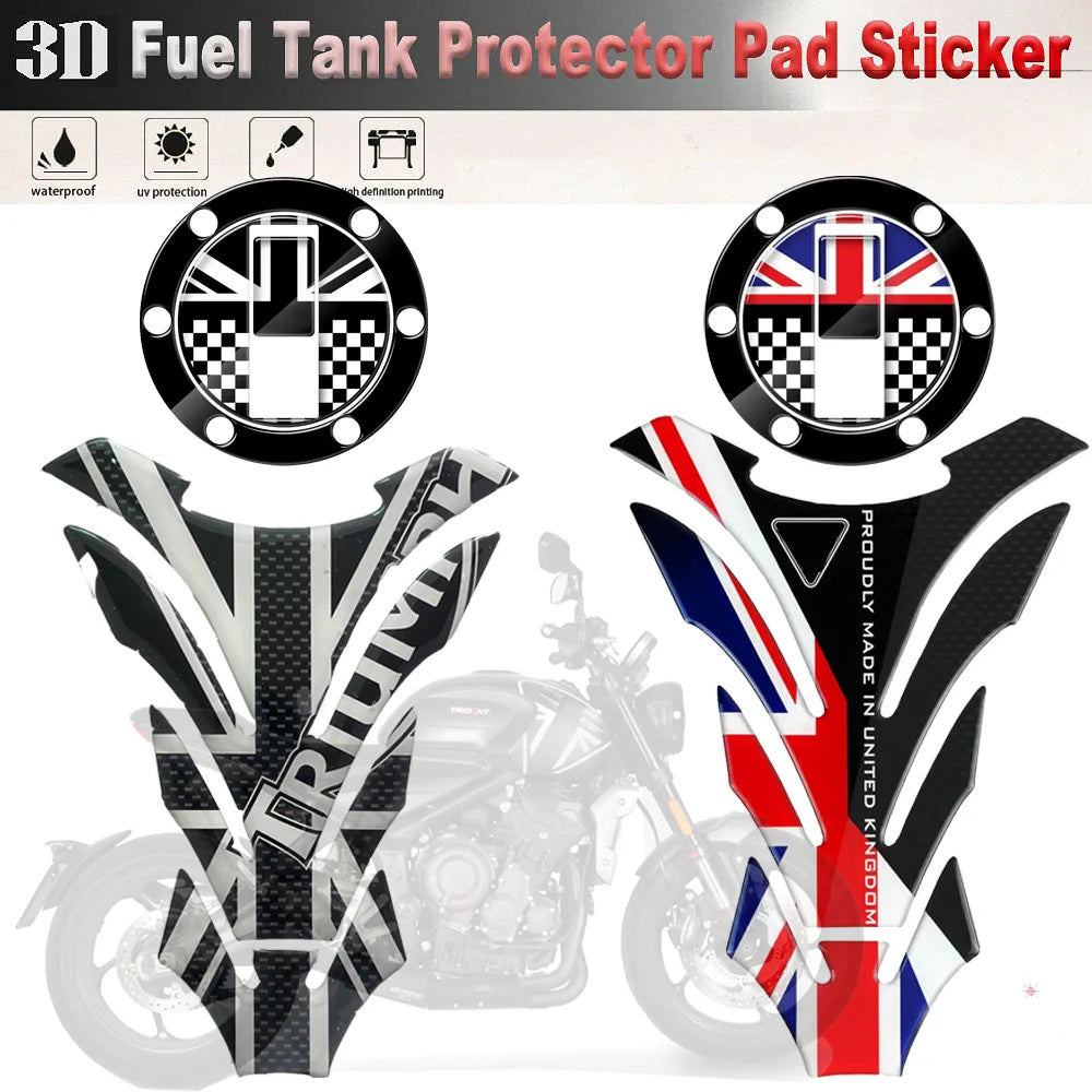 For Triumph Tank Pad Sticker Motorcycle Accessories Sport Daytona Speed Street Triple Trident Tiger RS 1200 1050 900 800 675 660