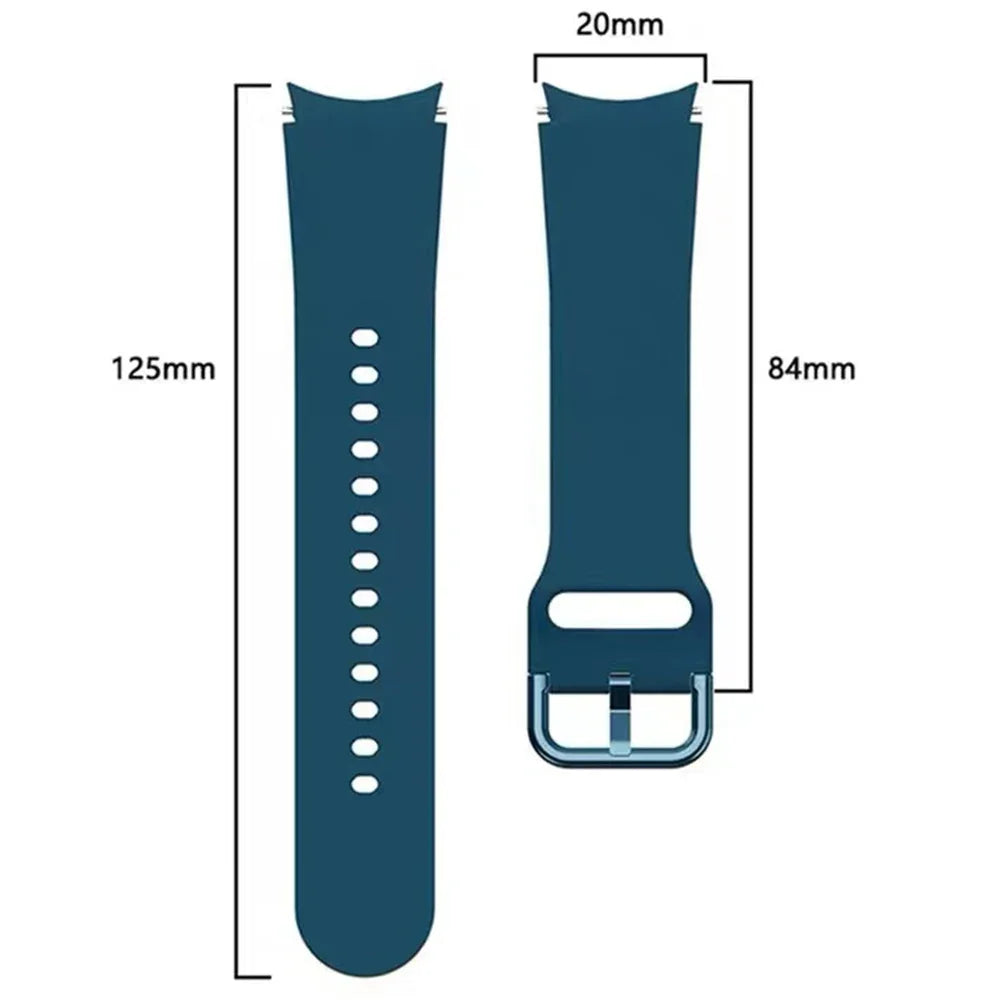 Original Silicone Band for Samsung Galaxy Watch 7 6 5 4 40mm/44mm 5Pro No Gap Bracelet Galaxy Watch 6/4 Classic 46mm 47mm Strap