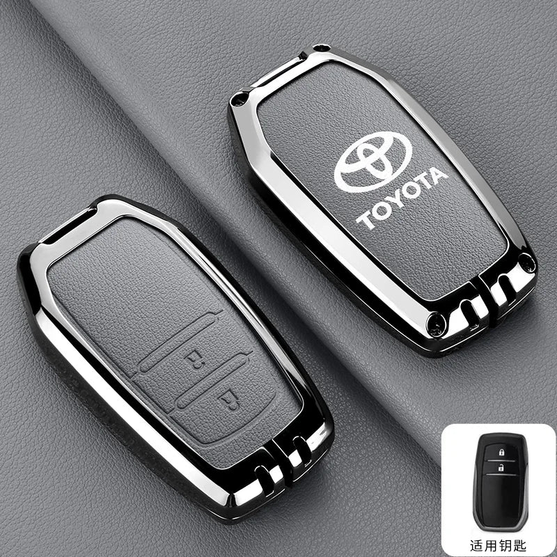 Car Remote Key Case Cover For Toyota CHR Hilux Fortuner Land Cruiser 200 Camry Corolla Crown RAV4 Highland Keychain Accessories