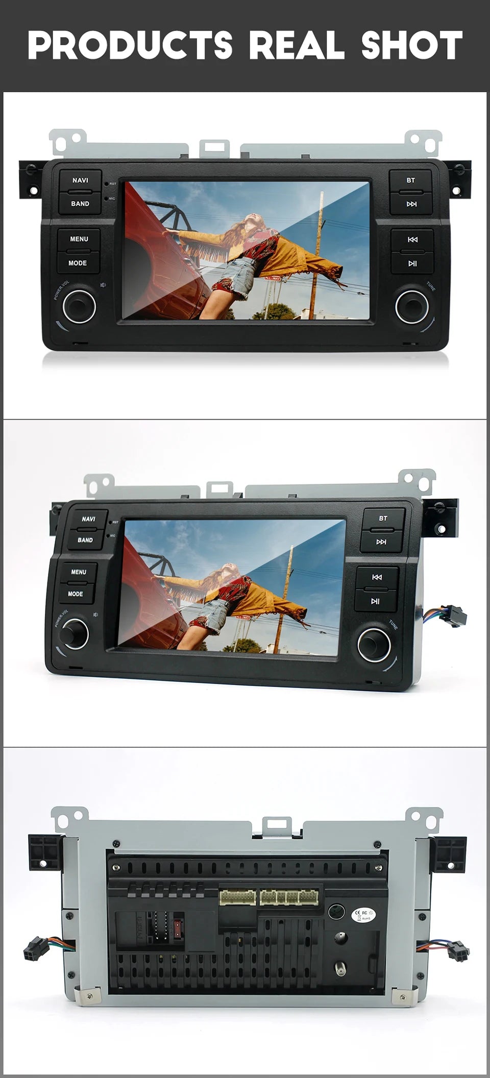 Junuse Car Multimedia Player For 3 Series BMW E46 M3 318/320/325/330/335 1998-2005 7" Android 13 GPS Radio CarPlay Navigation