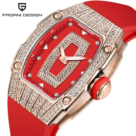 New PAGANI DESIGN Luxury Women's Fashion Quartz Watch Switzerland Ronda Movt Diamond Inlaid Women's Elegant Watch Montreal Femme