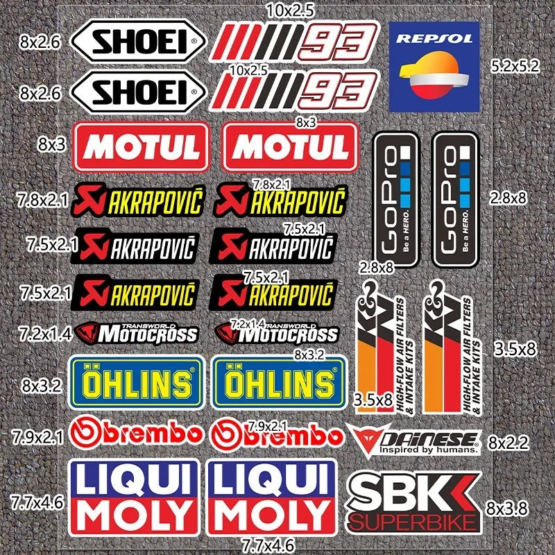 Sticker Vinilo Decal PVC Aufkleber Adesivi Akrapovic‘s’ (SA) Exhaust Car Accessories, Racing Motorcycles, Sports Car Stickers