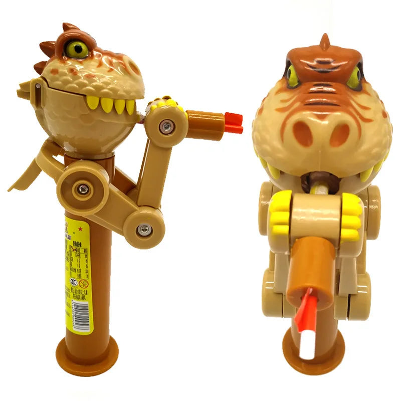1/3/5PCS Dinosaur Lollipop Robot Holder Creative Eat Lollipop Pop Ups Case Candy Storage Christmas Gifts for Children