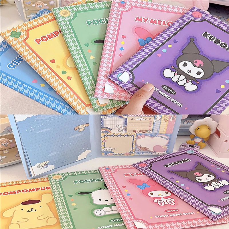 Kawaii Cute Sanrio Convenience Book My melody Kuromi Hello kitty Note Book Paste Notepad Stationery Student Birthday Present