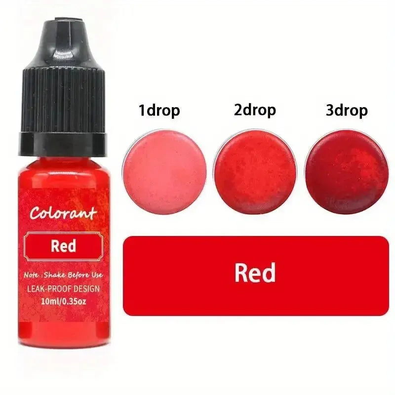 0.34oz/bottle Candle Dyes Pigment Liquid Colorant Resin Coloring Dye Pigments For DIY Candle Making Soap Epoxy Resin Craft Makin