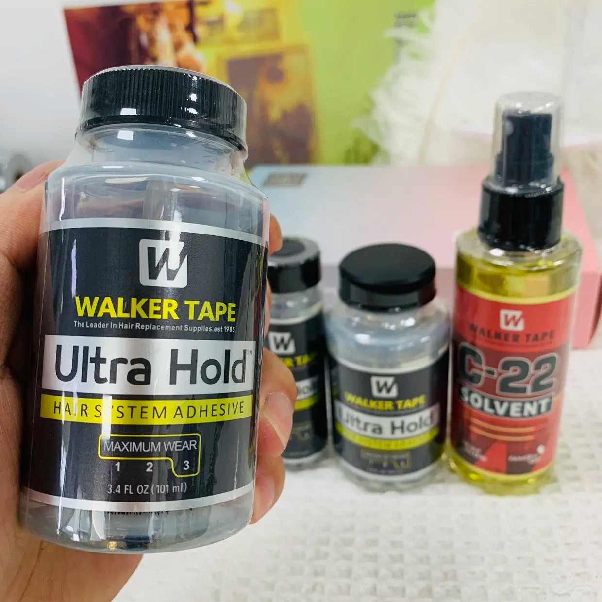 Lace Glue Waterproof Extra Hold Invisible For Lace Front Wig + Plant Glue Remover Wig Installation Kit Set Hair Accessories