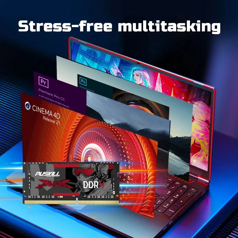 PUSKILL Killblade Memoria DDR4 Notebook 32gb 16gb 8gb 1.2V 3200mhz 260-PIN SODIMM RAM Laptop Memory