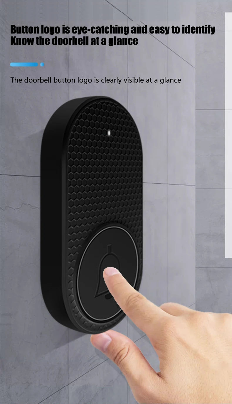 Wireless Doorbell Home Welcome Smart Door bell Sets Home Outdoor Kinetic Ring Chime Doorbell 32 Songs Melodies Sound