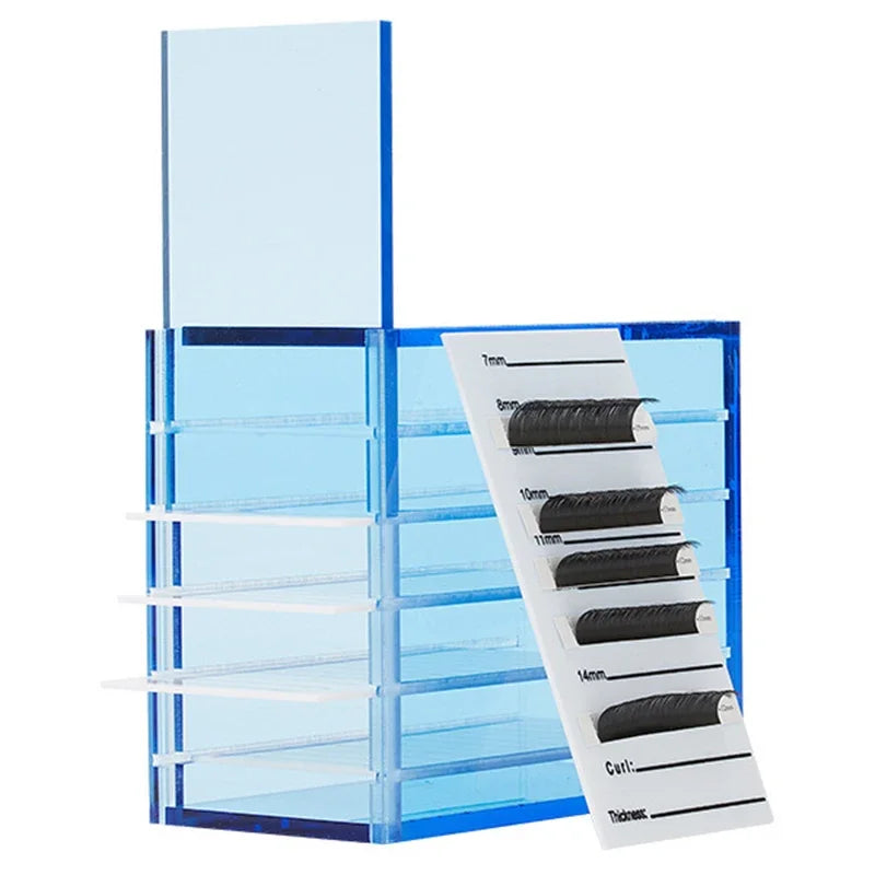 wholesale 1Pcs Eyelash Extensions Storage Box 5 Layers Acrylic Pallet Lash Organizer Holder Display Stand Makeup Tools Supplies