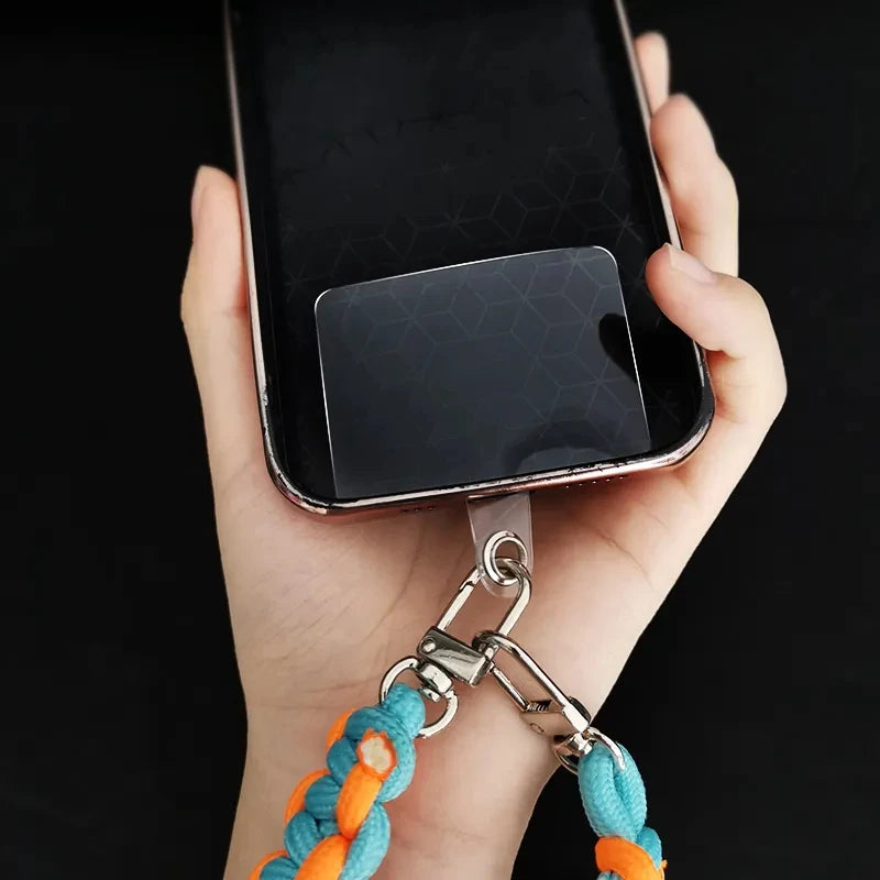 1-100PCSTransparent Flexible Mobile Phone Lanyard Cads Mobile Phone Universal Lanyard Transparent Lanyard Sticker Strap Clip Pen