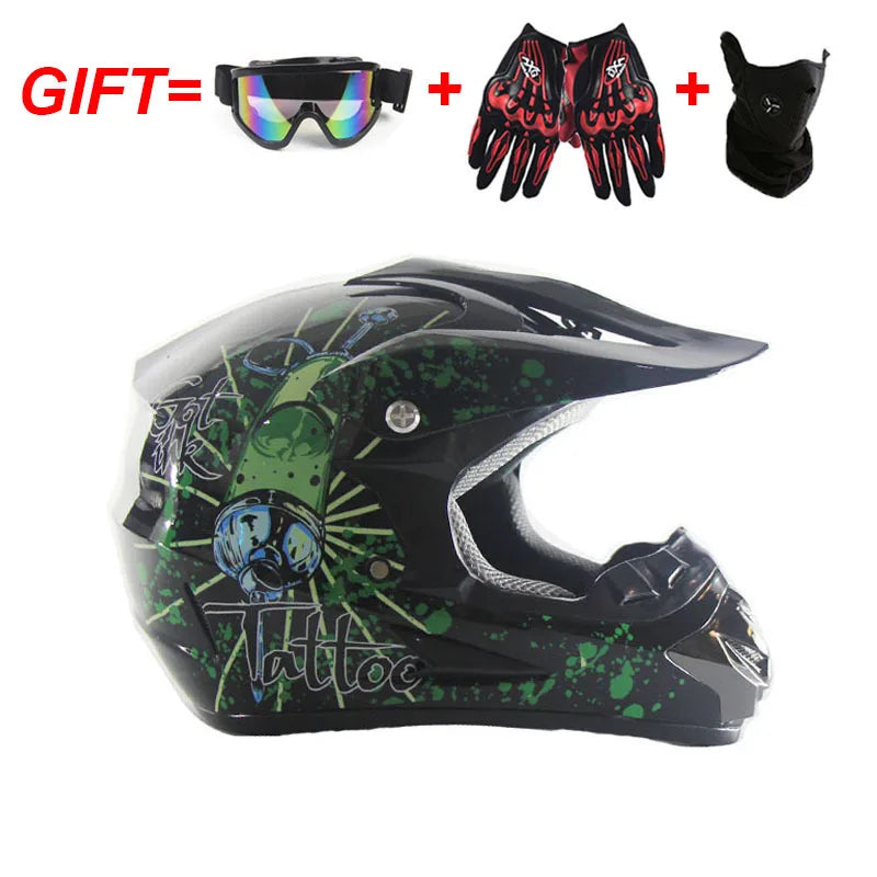 Adult Motocross Dirt Bike Helmet Dirtbike ATV Helmet Unisex Adult Men Women Adjustable Off-Road Motorcycle Helmet