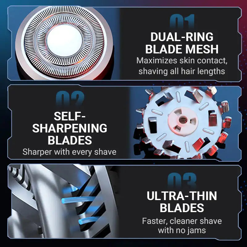 Portable Multifunctional Electric Shaver Rechargeable Travel Mini Men Razors Long Endurance Hair Trimmer IPX6 Waterproof Wet/Dry