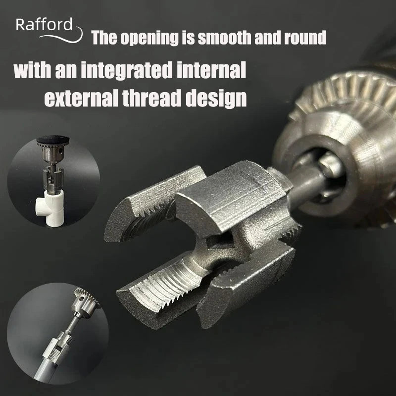 Integrated Internal and External Thread Pipe Threading Tool for 1/2-inch PPR Pipes, with Taps and Dies for Thread Cutting.