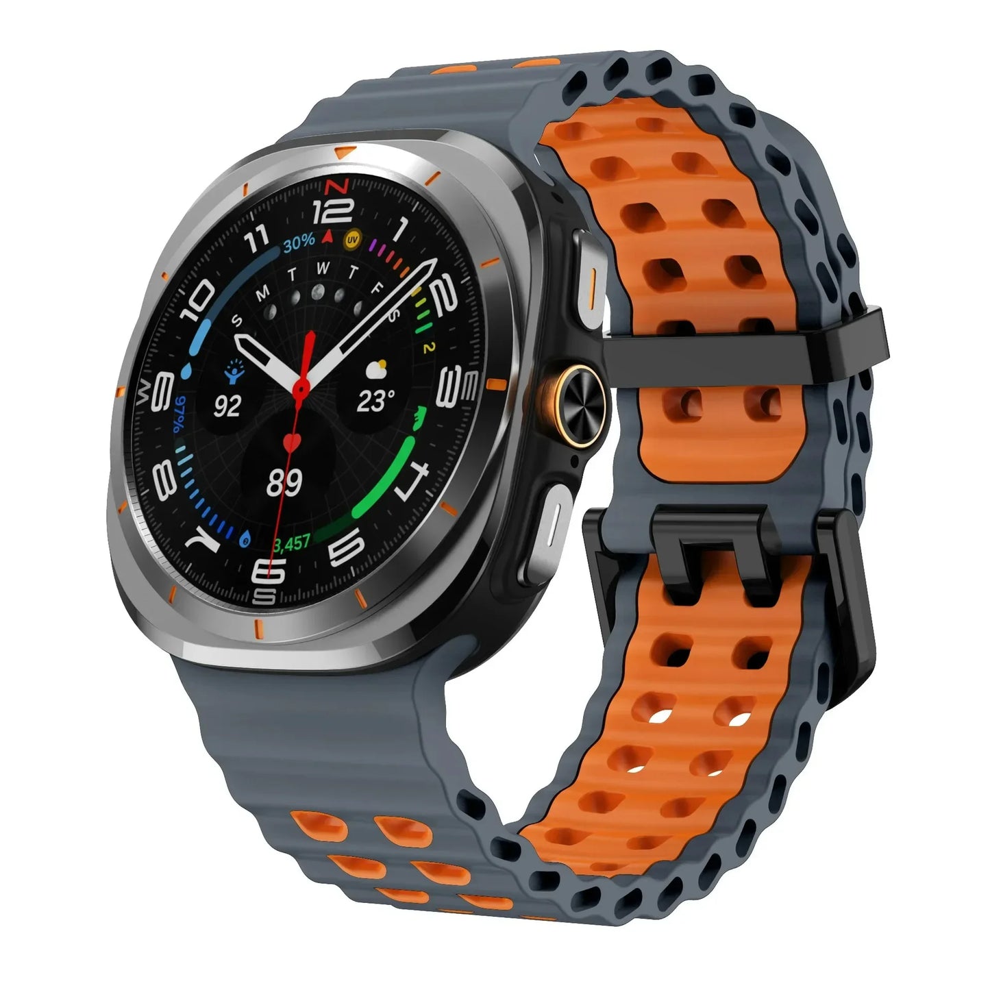 Ocean Strap for Samsung Galaxy Watch Ultra 2025 Sports Silicone Band for Galaxy Watch 8-7 Ultra 47mm Official Original Wristband