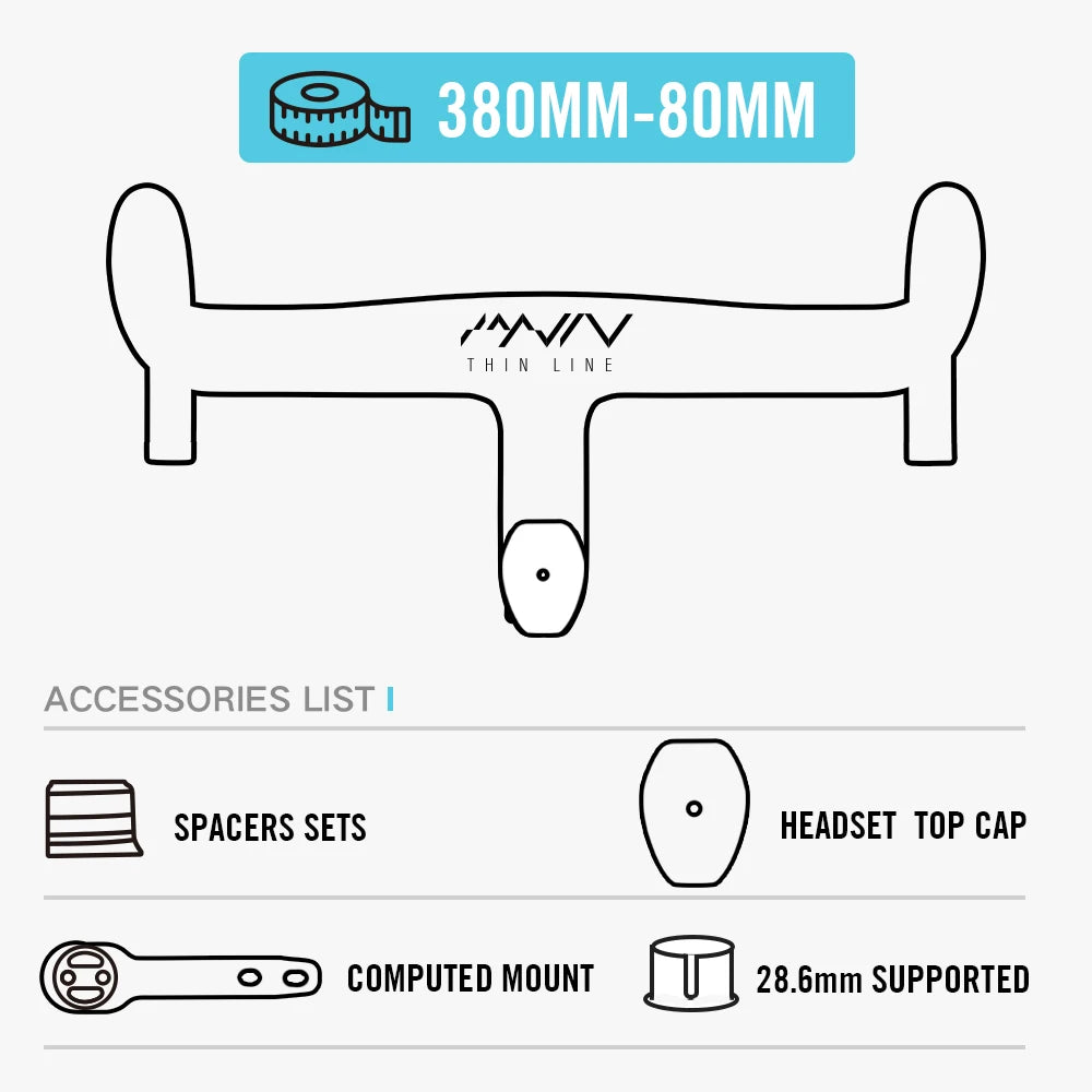 LEXON Full Carbon Road Integrated Handlebar Ultralight Road Bike Handlebar T1000 Racing Bent Bar, Bicycle Accessories 28.6mm