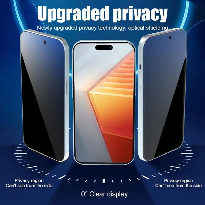 Oleophobic Coating Dust Free Installation Privacy Screen Protector For iPhone 13 11 12 14 15 16 Pro Max XS X XR 17 15 Plus Glass