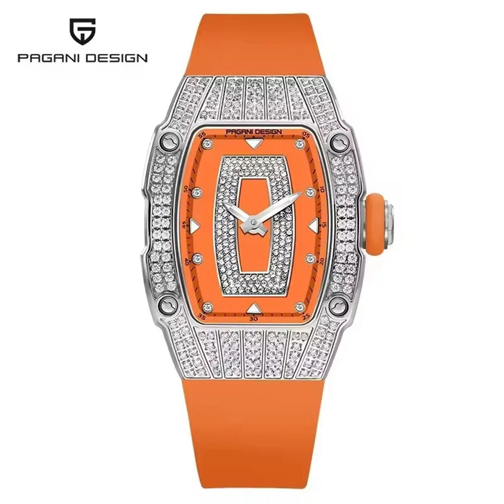 New PAGANI DESIGN Luxury Women's Fashion Quartz Watch Switzerland Ronda Movt Diamond Inlaid Women's Elegant Watch Montreal Femme
