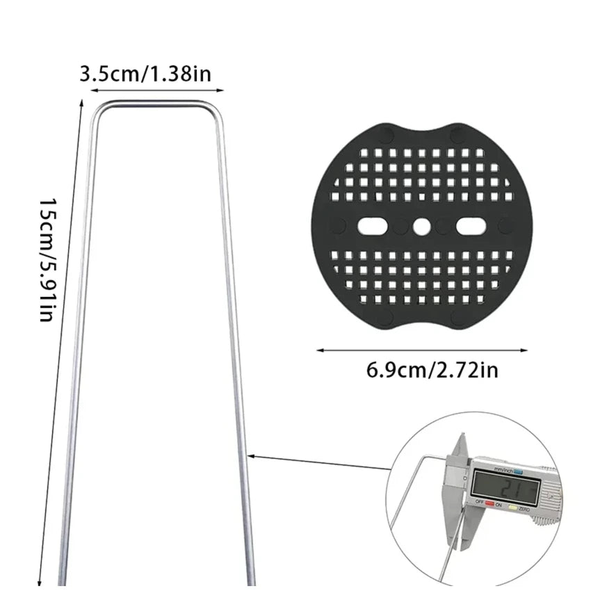NEW Garden Peg Silver Metal U-Shape Garden Staple Garden Ground Nail Film Fixed Pegs Gardening Fixing Tools Film Peg retail