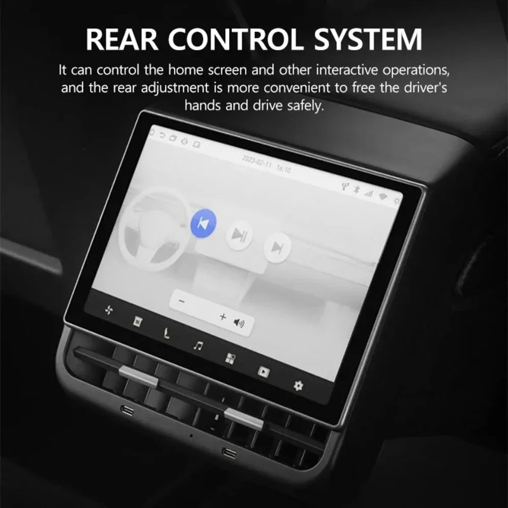 New Style 8.66 Inches Rear Display Android 13 WIFI Entertainment Screen 4G+64G Wireles Carplay Andriod Auto for Tesla Model Y 3