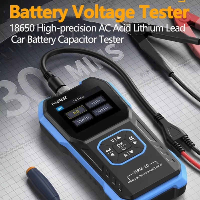 FNIRSI HRM-10 Handheld Resistance Battery Tester Meter Internal Resistance Test Sorting Mode Data Export & Rechargeable Design