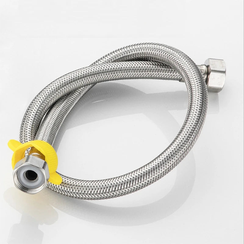 304 Stainless Steel Faucet Braided Water Pipe 1/2 Inch Hot and Cold Water Faucet Inlet Hose Heater Flexible Connecting Pipe