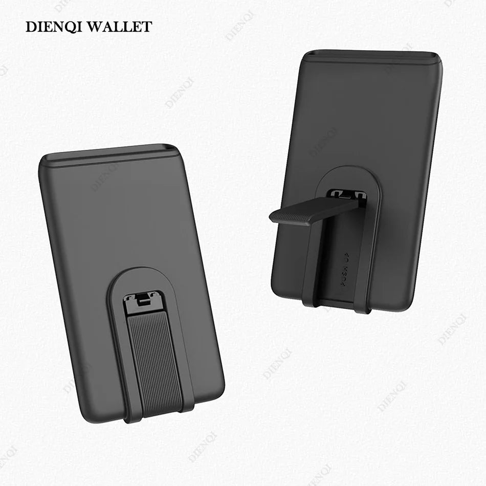 DIENQI Silicone Phone Card Holder Mobile Cell Phone Stand Credit Cardholder Fashion Adhesive Sticker Pocket for Iphone Samsung