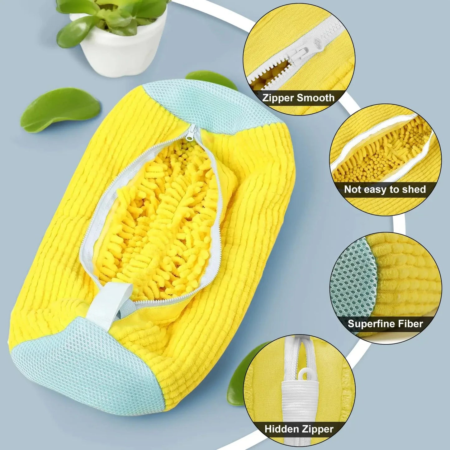 1/2PCS Washing Shoes Bag Protector Fluffy fibers Polyester Washing Shoes Machine Friendly Laundry Bag Drying Bags