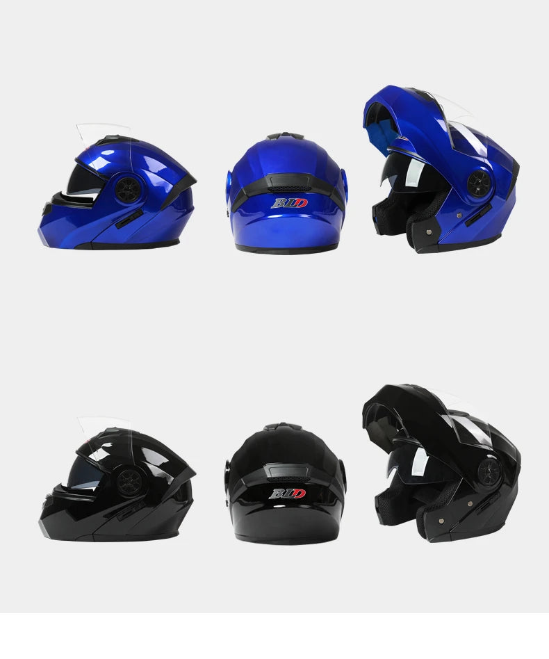 Personalised Dual Lens Flip Up Helmets Motocross Racing Modular Cascos Para Moto Men Women Fashion Full Face Motorcycle Helmet