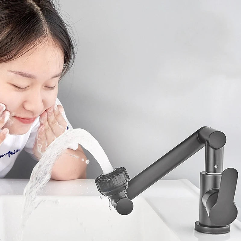 1080° Swivel Kitchen Sink Faucet Bathroom Sink Faucet Basin Faucet Multifunction Cold and Hot Water Tap