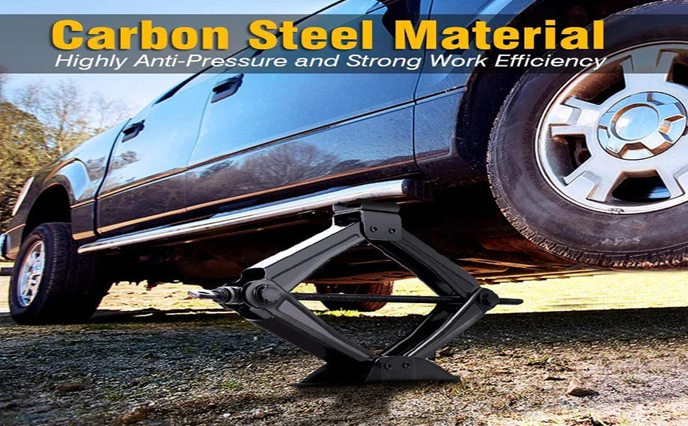 Car Jack 0.8T/1T/2T Portable Labor-saving Hand-cranked Car Scissor Jack Car Repair and Tire Replacement Special Tool for Car SUV