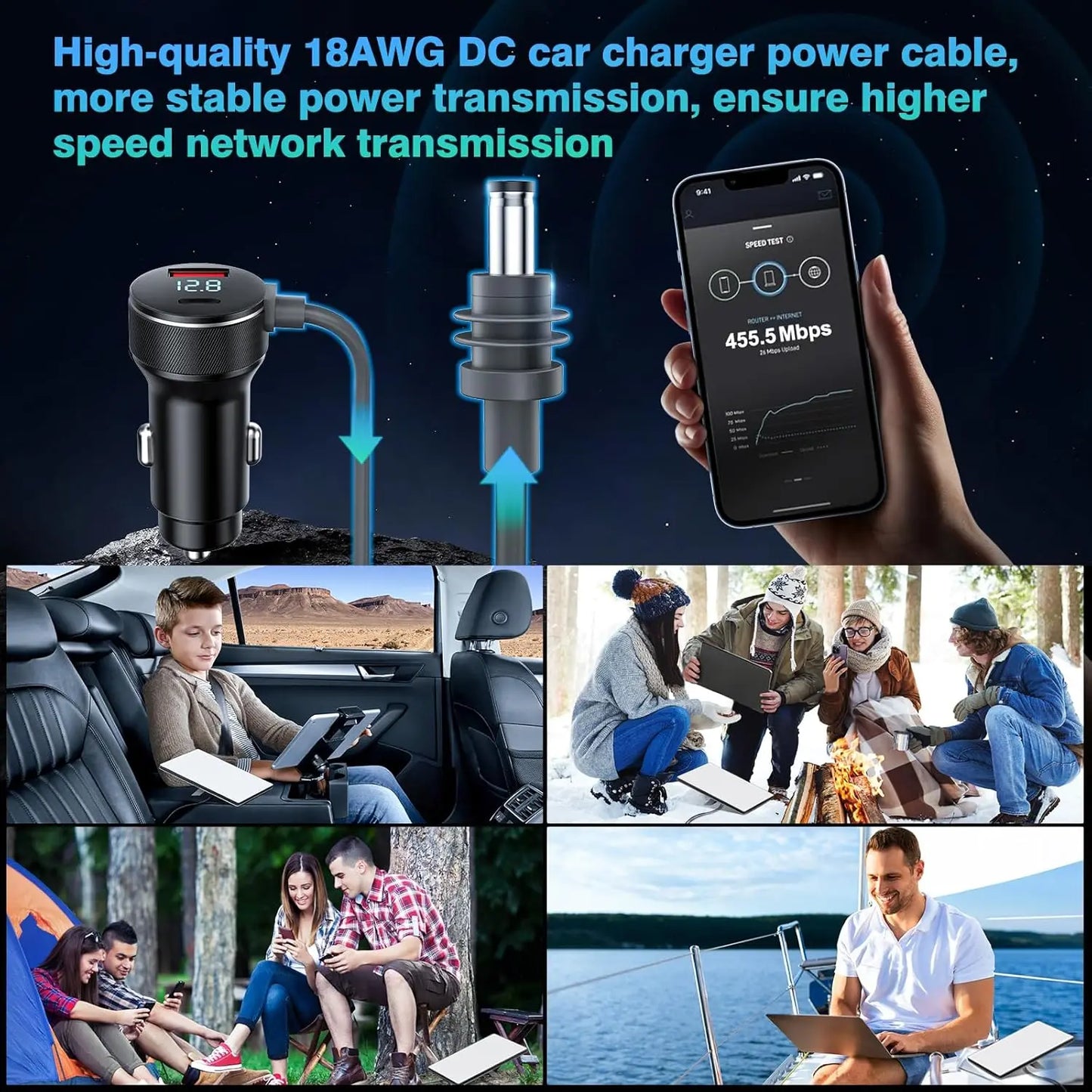 2PCS Anderson Connector 50A 6–12 Gauge 12V-36V Battery Quick Connect/Disconnect Connector Wire Harness Plug Kit Winch Wiring Kit