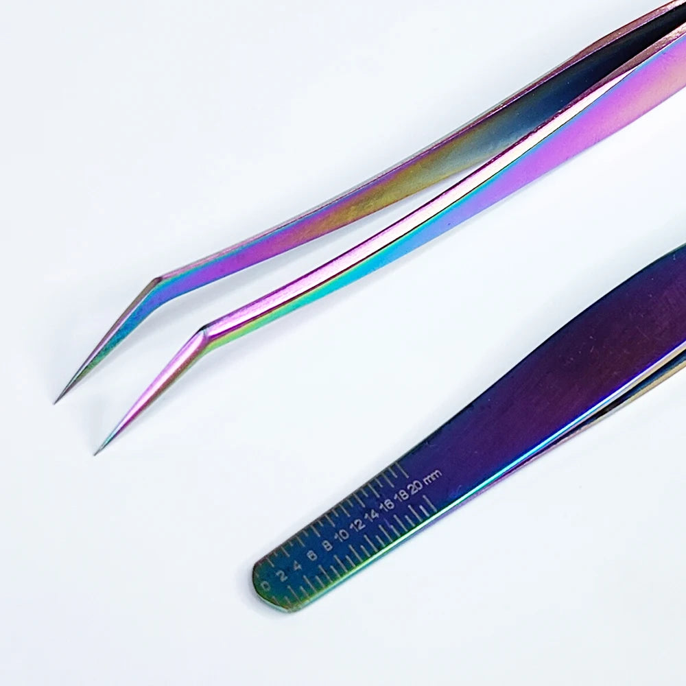 Libeauty 1 Pair Professional Eyelash Tweezers 3D Volume Eyelash Extension Lash Eyebrow Excellent Closure Grafting Eyelash Tools