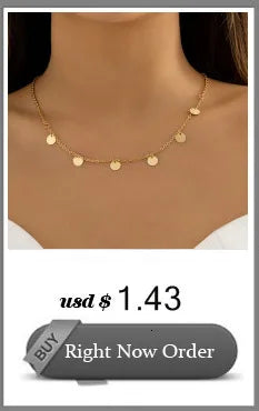 Lacteo Trendy Gold Color Petals Shape Short Neck Chain Necklace Choker for Women Jewelry Collar Clavicle Necklaces Gifts Party