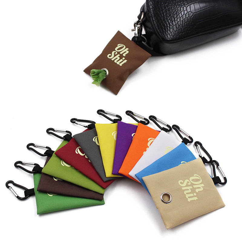 Pet Supplies Canvas Waste Bags Poop Bag Dispenser Portable Pet Poop Bag Holder Outdoor Puppy Kitten Litter Pickup Organizer