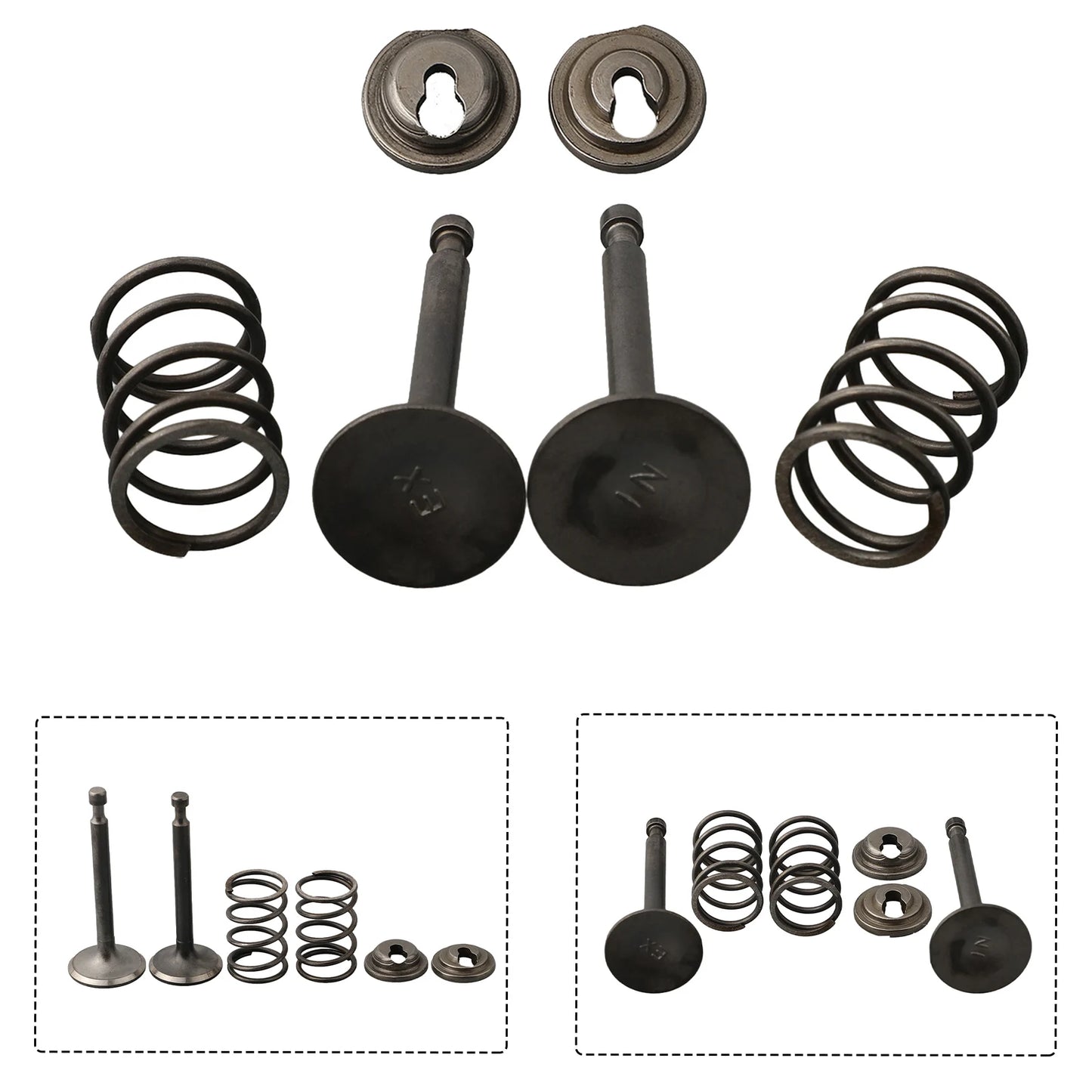 Spring Retainer Kit Exhaust Valve For Honda GX160 GX200 168F 170F 5.5HP-6.5HP Gasoline Engine Lawn Mower 14711-ZF1-000