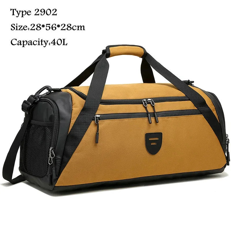 40L Sport Fitness Bag Dry Wet Separation Gym Bags for Men Women Outdoor Hiking Camping Travelling Yoga Fitness Bags