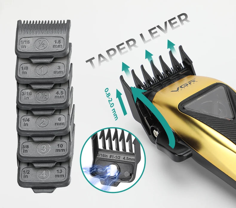 VGR Hair Clipper Professional Hair Trimmer Electric Hair Cutting Machine Vector Motor Haircut 9000 RPM Clipper for Men V-015