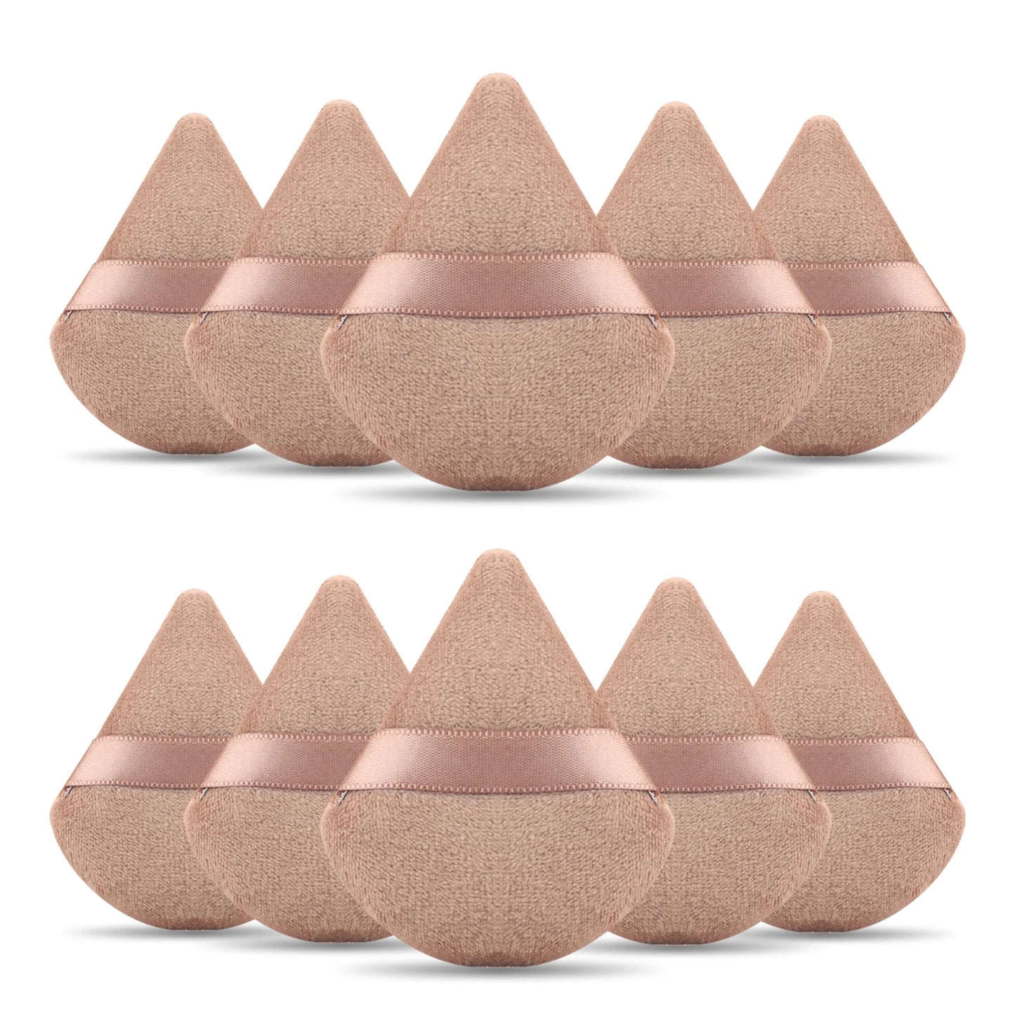 Powder Puff,10Pcs Daily Triangle Double layer sponge Reusable Cosmetic powder puff For Makeup, Foundation