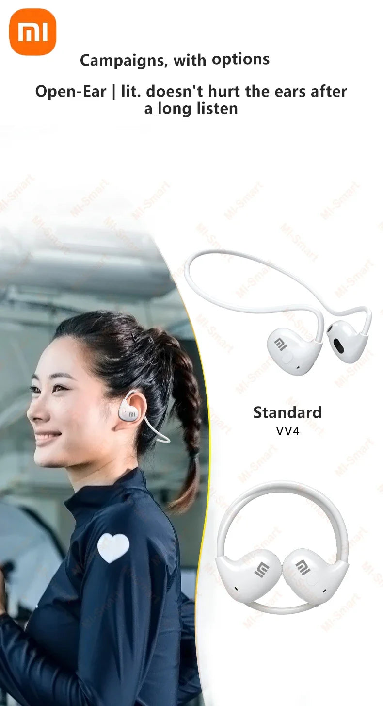Xiaomi Wireless Bluetooth 5.3 Headphones Waterproof Headset Stereo Over-Ear Sports Earphones Earbuds with Mic Bone Conduction