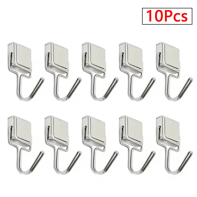 30Pcs Square Strong Magnetic Hooks Multi-Purpose Storage Hooks Home Kitchen Bar Storage Hooks Key Storage Hooks Bathroom Hangers