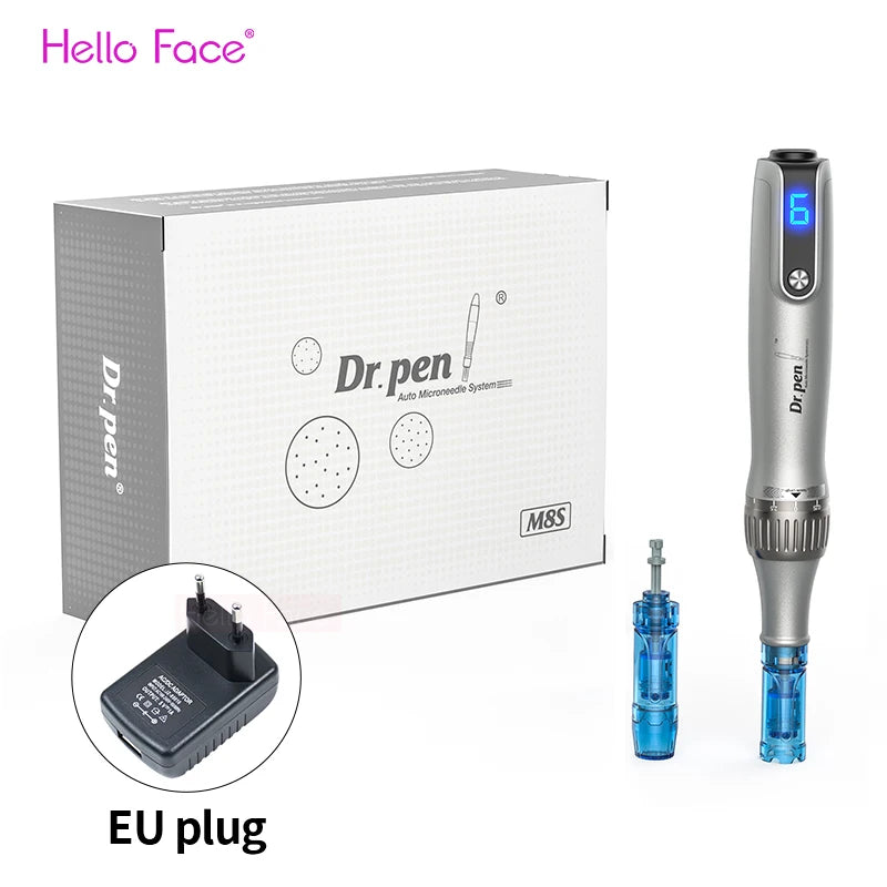 Dr. pen Ultima M8S Wireless Professional Derma Pen with 2 Needle for Hair Growth Microneedle Therapy Anti Backflow Micro Pen