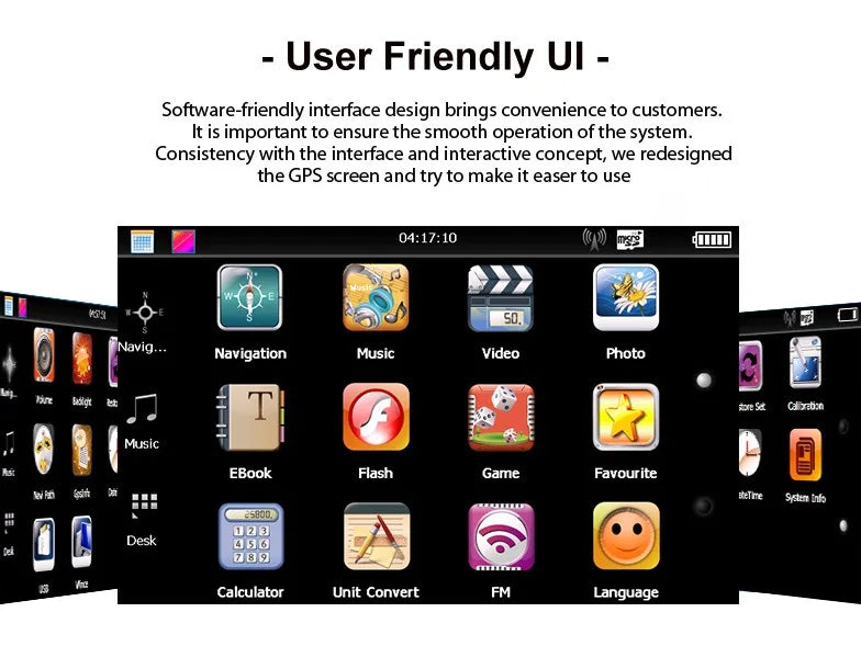 EOENKK 7 Inch Car Truck GPS Navigation Global Maps Europe North America Sat Nav Accessories 8GB Lifetime Free Updates