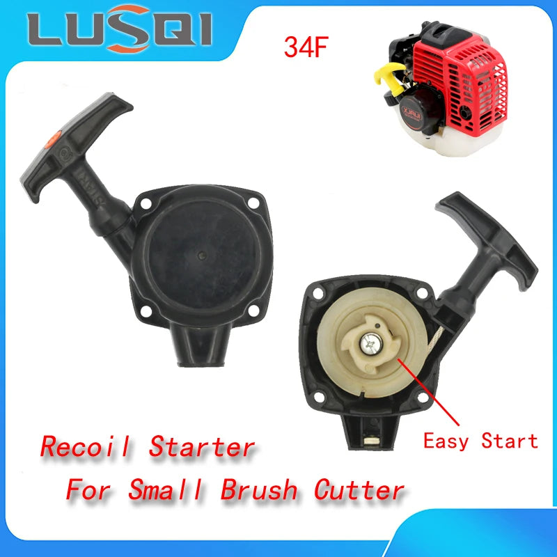 LUSQI Recoil Starter Easy Pull Lawn Mower 34F 22cc 26cc 36cc Engine Gasoline Brush Cutter Start