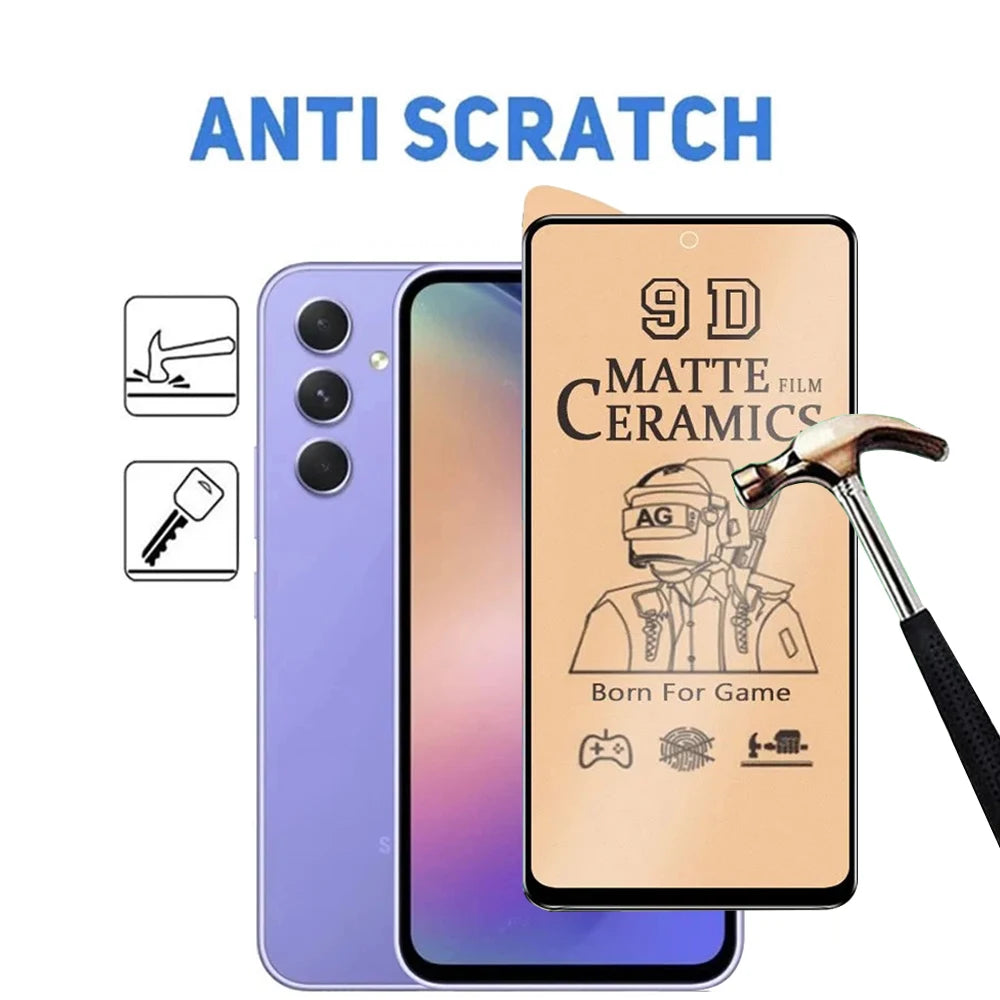 4pcs Matte Screen Protector For Samsung Galaxy A55 A54 5G A35 A15 A52 A51 A71 A53 A12 A34 A73 A72 A24 A33 A32 A14 Ceramic Film
